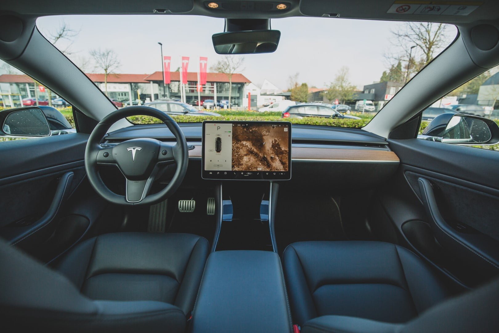 ภายในรถ tesla model 3