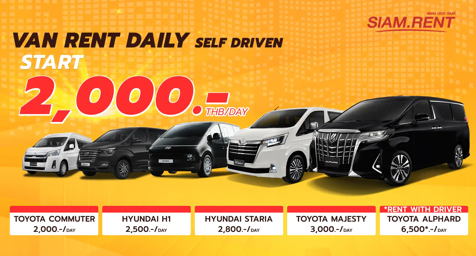 rent van Chiang mai for self driven or with driver