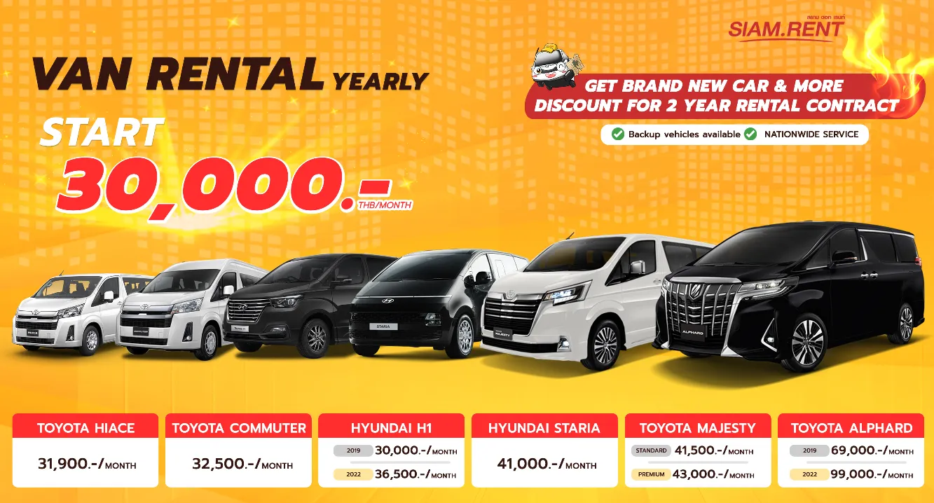 Long Term Business Van Rental in Thailand Best Rates
