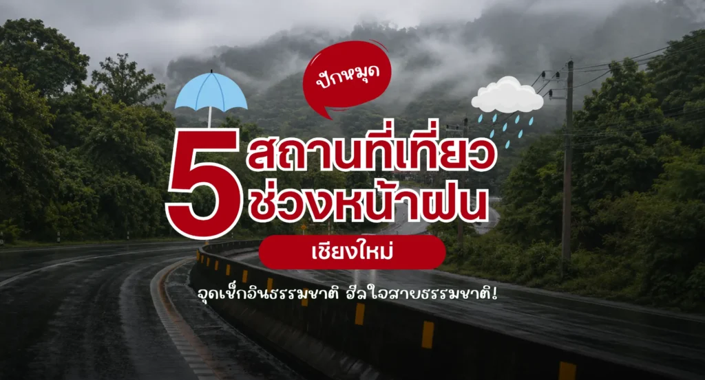 5 ที่เที่ยวหน้าฝนเชียงใหม่ 2569 จุดเช็กอินธรรมชาติ ฮีลใจสายธรรมชาติ!