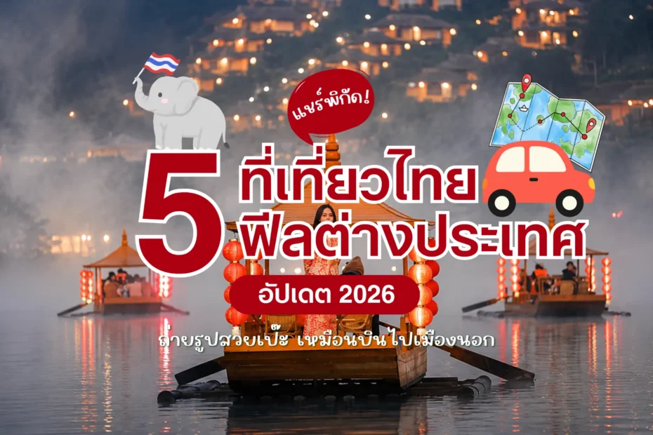 แชร์พิกัด! 5 ที่เที่ยวฟีลต่างประเทศ 2569 ถ่ายรูปสวยเป๊ะ เหมือนบินไปเมืองนอก