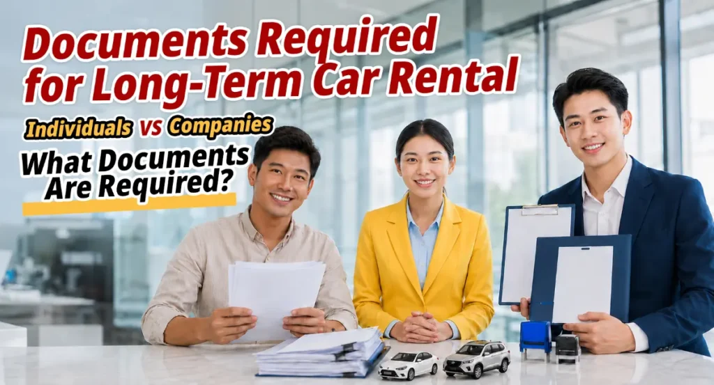 Long-term car rental documents individual vs corporate