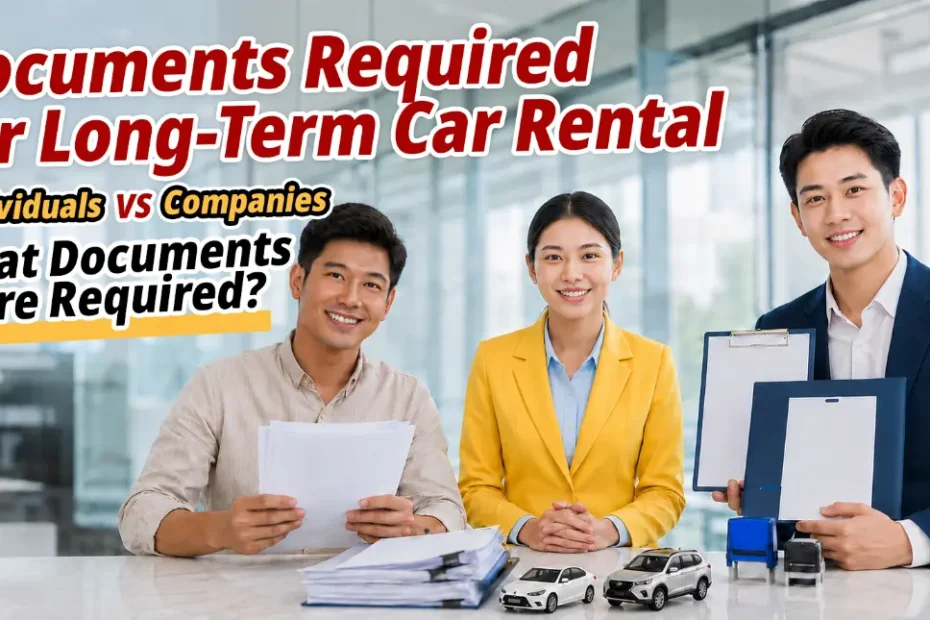 Long-term car rental documents individual vs corporate