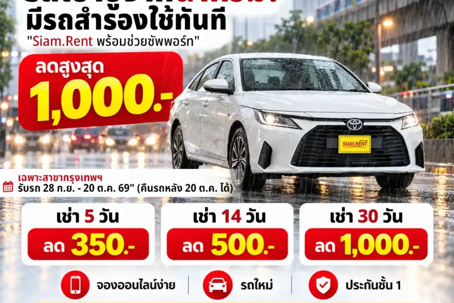 โปรรถเข้าอู่จากน้ำท่วม