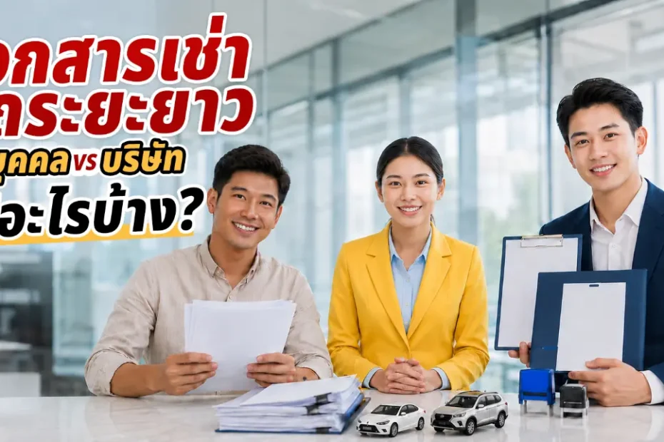 เอกสารเช่ารถระยะยาว บุคคล vs บริษัท ใช้อะไรบ้าง?